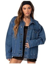 Edikted - Dalia Oversized Denim Jacket - Lyst