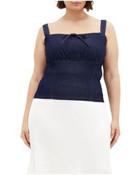 City Chic - Plus Size Abbie Denim Top - Lyst