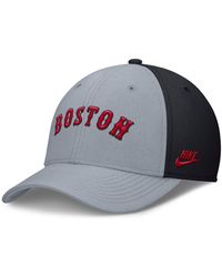Nike - Gray/navy Boston Red Sox Rise Swoosh Performance Flex Hat - Lyst
