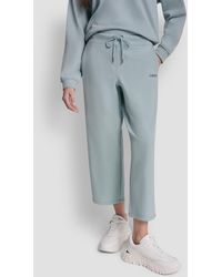 DKNY - Metallic Bubble Logo Crop Pants - Lyst