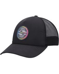 Quiksilver - Quicksilver Black Groundswell Trucker Snapback Hat - Lyst