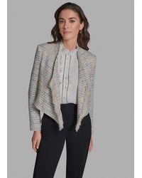 BCBGMAXAZRIA - Ruffle Collar Cropped Jacket - Lyst