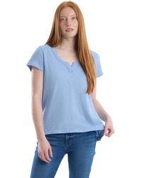 Wilt - 's Short Sleeve Placket Hi-lo Tee - Lyst