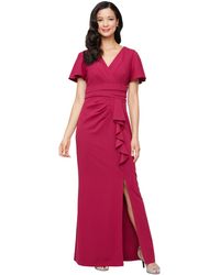 Sl Fashions - Short-sleeve A-line Dress - Lyst