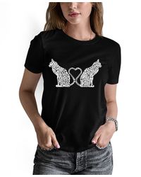 LA Pop Art - Word Art Cat Tail Heart T-shirt - Lyst