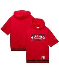 Mitchell & Ness - San Francisco 49ers Pre-game Short Sleeve Pullover Hoodie - Lyst