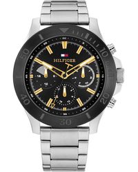 Tommy Hilfiger - Multifucntion Silver Stainless Steel Watch 46mm - Lyst
