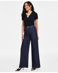INC International Concepts - Tied Wide-leg Jeans - Lyst