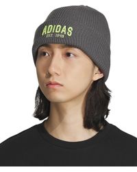 adidas - Foundation Embroidered Logo Ribbed-knit Beanie - Lyst