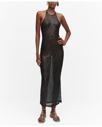 Mango - Side Slit Sequined Gown - Lyst