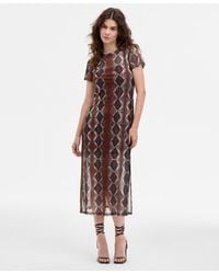 Steve Madden - Nola Printed Round-neck Dress - Lyst