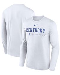 Nike - Kentucky Wildcats 2025 Courtside Basketball Shootaround Legend Dri-fit Long Sleeve T-shirt - Lyst