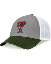 Top Of The World - Gray/green Texas Tech Red Raiders Oht Military Appreciation Badge Trucker Adjustable Hat - Lyst