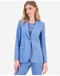 Anne Klein - Petite One-button Triple Pocket Blazer - Lyst