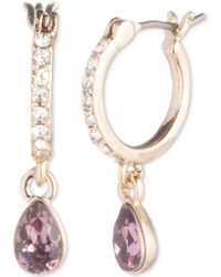 Givenchy - Crystal huggie Hoop Small Drop Earrings - Lyst
