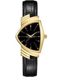 Hamilton - Swiss Ventura Leather Strap Watch 32.3x50.3mm - Lyst