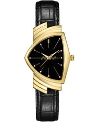 Hamilton - Swiss Ventura Leather Strap Watch 32.3x50.3mm - Lyst