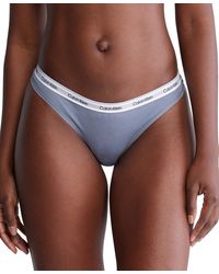 Calvin Klein - Modern Logo Low-rise Thong Underwear Qd5043 - Lyst