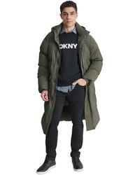 DKNY - Quilted Hooded Duffle Parka - Lyst