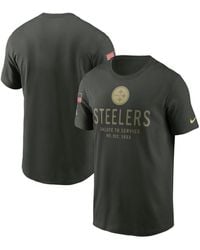 Nike - Pittsburgh Steelers Big Tall 2025 Salute To Service Sideline Edge Dri-fit T-shirt - Lyst