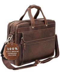 Luxorro - Large Leather Briefcase - Lyst