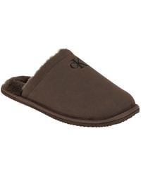 Calvin Klein - Roon Plush Lined Footbed Silhouette Slipper - Lyst