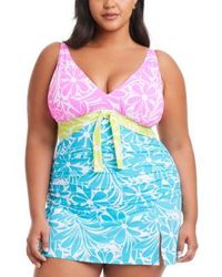 Bleu Rod Beattie - Bleu Rod Beattie Plus Size Sock It To Me Tankini Top Skirted Bottoms - Lyst