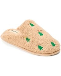 Dearfoams - Christmas Tree Teddy Scuff Slipper - Lyst