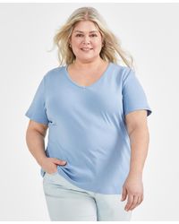 Style & Co. - Plus Size Short-sleeve V-neck Top - Lyst