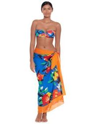 Lauren by Ralph Lauren - Printed V Wire Bandeau Bikini Top Pareo Wrap Cover Up - Lyst
