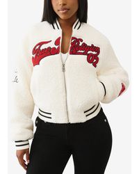 TRUE RELIGION - Varsity Chenille Bomber Jacket - Lyst