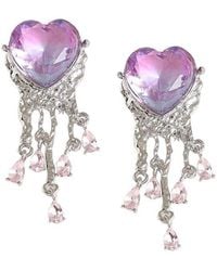 SOH - Heart-stone Drop Earrings - Lyst