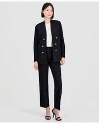 Anne Klein - Open Front Stand Collar Blazer High Rise Pull On Pants - Lyst