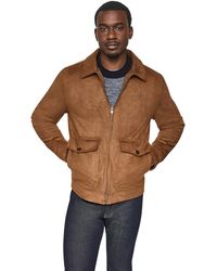 DKNY - Suede Zip-front Hipster Jacket - Lyst