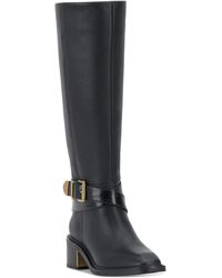 Vince Camuto - Buckle Leather Knee-High Boots - Lyst