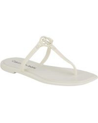 Calvin Klein - Edhen Open-toe Jelly Thong Sandals - Lyst