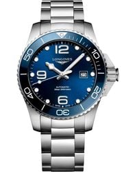 Longines - Swiss Automatic Hydroconquest Stainless Steel Bracelet Watch 43mm - Lyst