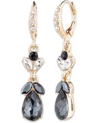 Givenchy - Glass Stone Gold-tone Jet Drama Double Drop Earrings - Lyst