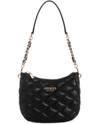 Guess - Tamsin Quilted Small Top Zip Shoulder Bag - Lyst