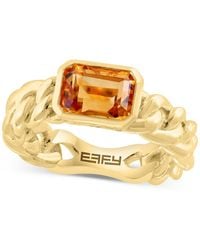 Effy - Effy Citrine Chain Link Statement Ring (1-1/2 Ct. T.w. - Lyst