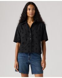 Levi's - Novelty Harlie Short-sleeve Cotton Cropped Shirt - Lyst