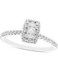 Macy's - Diamond Princess Halo Engagement Ring (1/2 Ct. T.w. - Lyst