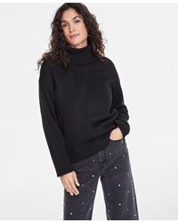 On 34th - Relaxed Ribbed-detail Turtleneck Sweater - Lyst