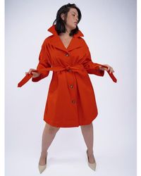 See Rose Go - Plus Size Tech Twill Trench Coat - Lyst