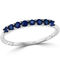 Lali Jewels Sapphire Stack Ring (1/3 Ct. T.w.) In 14k White Gold - Blue