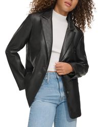 Levi's - Single-breasted Faux-leather Blazer - Lyst