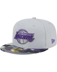 KTZ - Los Angeles Lakers Active Color Camo Visor 59fifty Fitted Hat - Lyst
