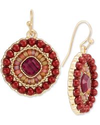 Style & Co. - Mixed Stone Beaded Circle Drop Earrings - Lyst