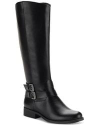 Style & Co. - Maliaa Buckled Riding Boots - Lyst