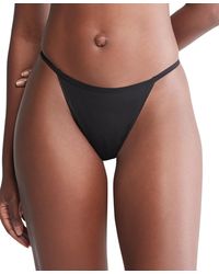 Calvin Klein - Ideal Stretch Micro High-leg String Bikini Underwear Qd5176 - Lyst
